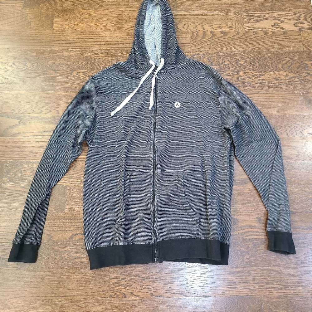 Air Walk Men's Gray/black Zip-Up Hoodie Sz.L